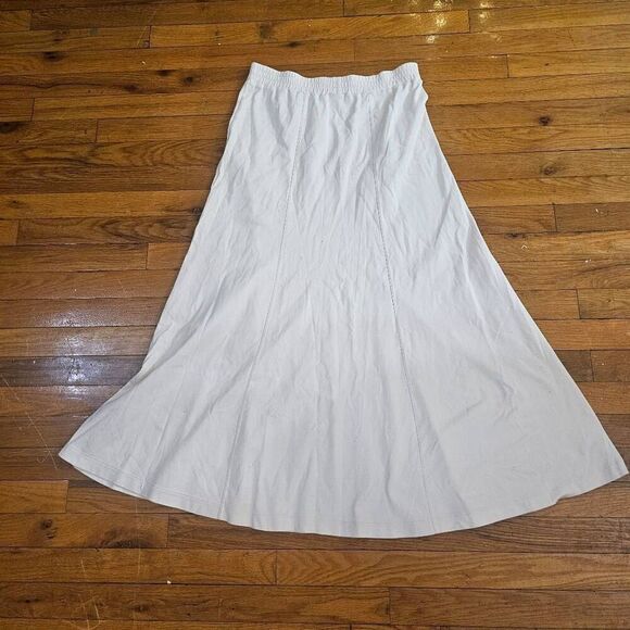 Peruvian Connection A-line Maxi Skirt Size Medium Pime Cotton - Picture 4 of 8